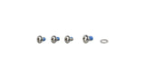 Silver Trek Powerfly front fender hardware components for bike replacement, showing durable metal construction and installation details.