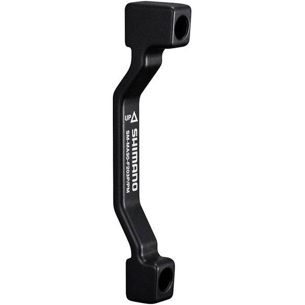 Shimano disc brake adapter for post mount calipers, suitable for 180mm fork/frame and 203mm rotor installation.