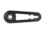Black Trek Precaliber 16 bike chainguard protects the chain and adds a sleek look to this children's bike component.