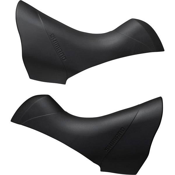 Pair of Shimano ST-R3000 bracket covers for shifters, genuine replacement components for smooth gear shifting.
