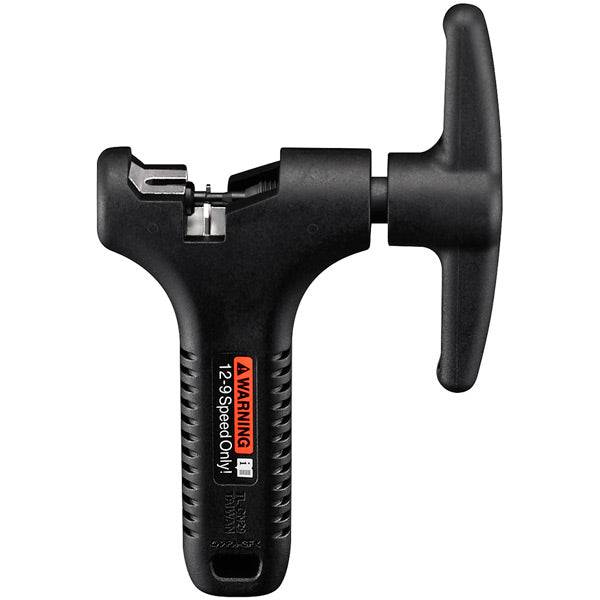 Shimano TL-CN29 chain cutter tool for 9-12 speed bike chains with ergonomic grip, ideal for bike workshop maintenance.