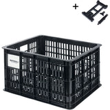 Basil Panniers & Bags - bicycle crate MIK M 29.5L recycled synthetic black