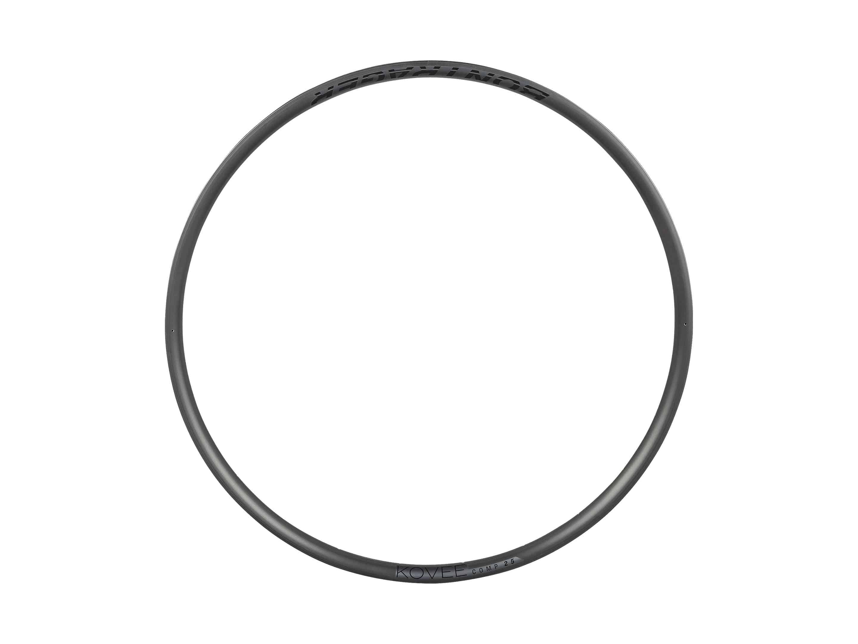 Bontrager Kovee Comp 25 TLR 27.5-inch MTB rim in black, 24-hole tubeless-ready front or rear bicycle wheel component