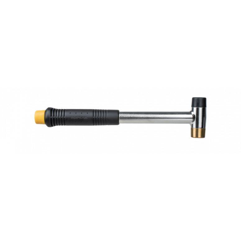 Topeak Multi-Mallet Team Issue silver workshop tool with interchangeable heads, versatile for bike maintenance and repair.