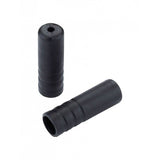 Jagwire black 4mm open end caps for shift cables, set of 100, made of durable plastic, designed for derailleur components.