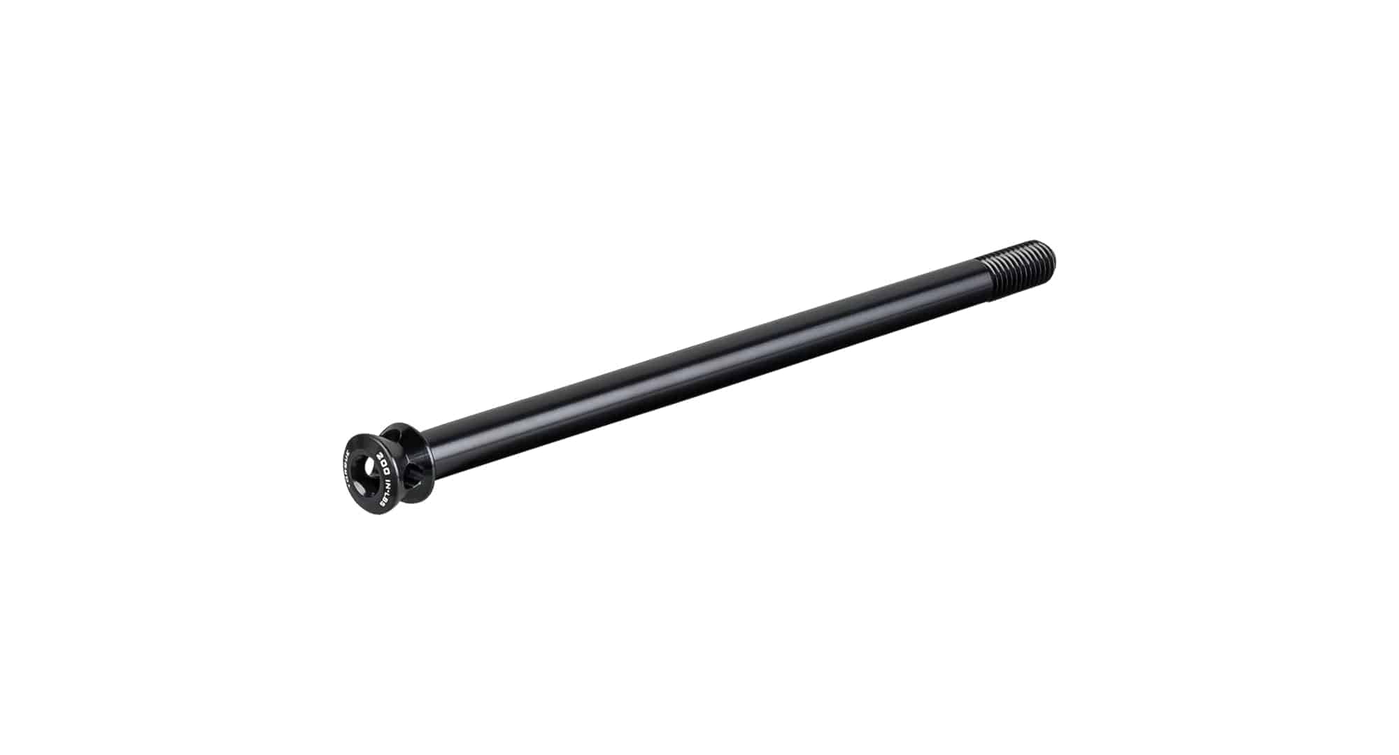 Black Trek ABP DH rear thru axle bolt for bike rear wheel suspension upgrade, component for secure wheel attachment.