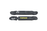 Topeak Hexus bike tire levers in black and silver, durable workshop tool for removing bike tires easily