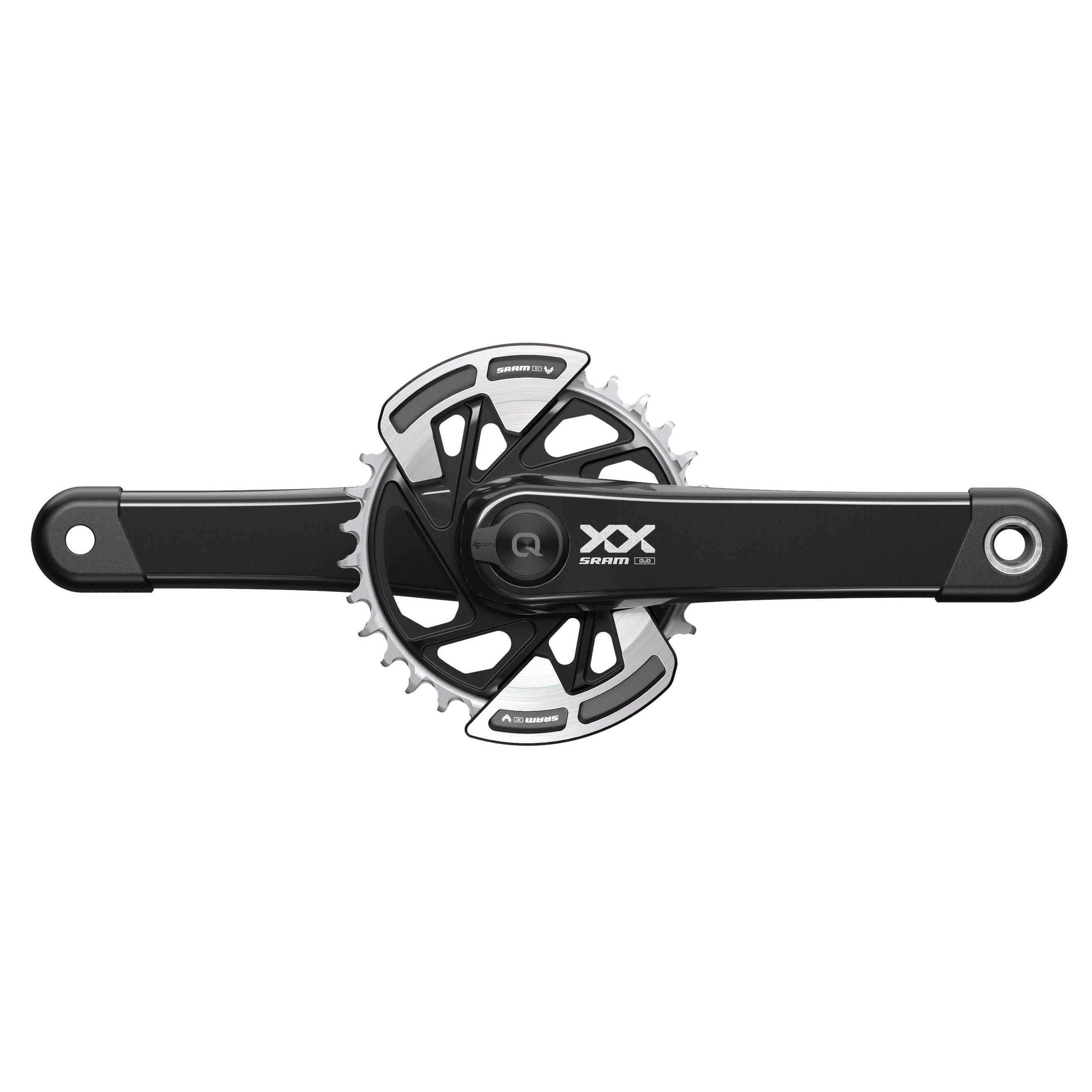 Sram Crankset Powermeter Xx Eagle Spindle Q174 55Mm Chainline Dub Mtb Wide Black 2-Guards 32T T-Type (Bb Not Included) 2023 | Swinnerton Cycles
