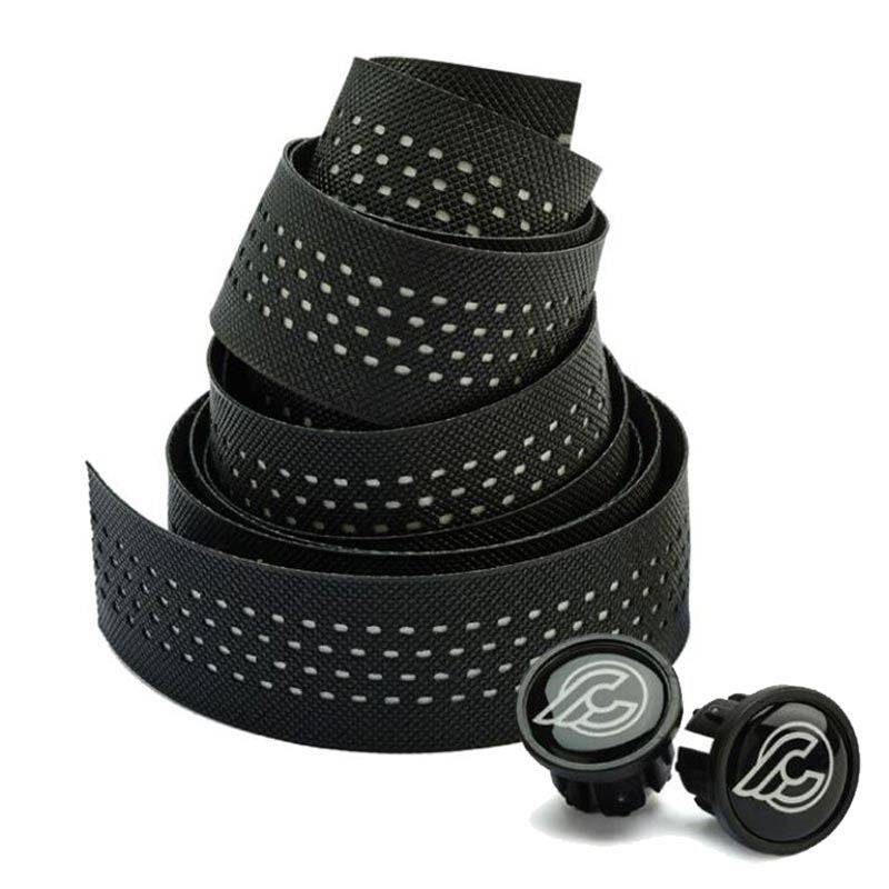 Cinelli 3D Super Reflective Bar Tape with 3M band for urban cycling safety, showing textured black tape on bike handlebars