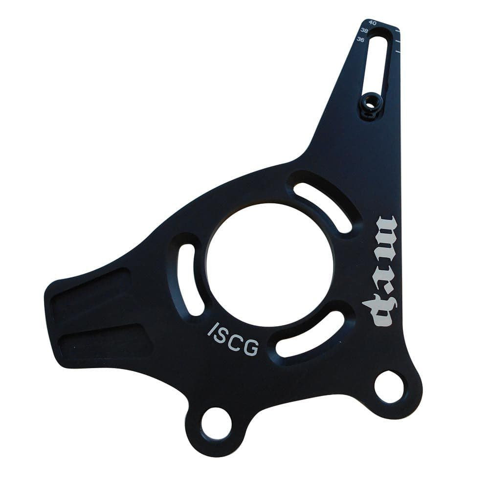 MRP G2 SL Boomerang mountain bike chain retention system mounted on bike frame, showcasing durable components for secure chain control.