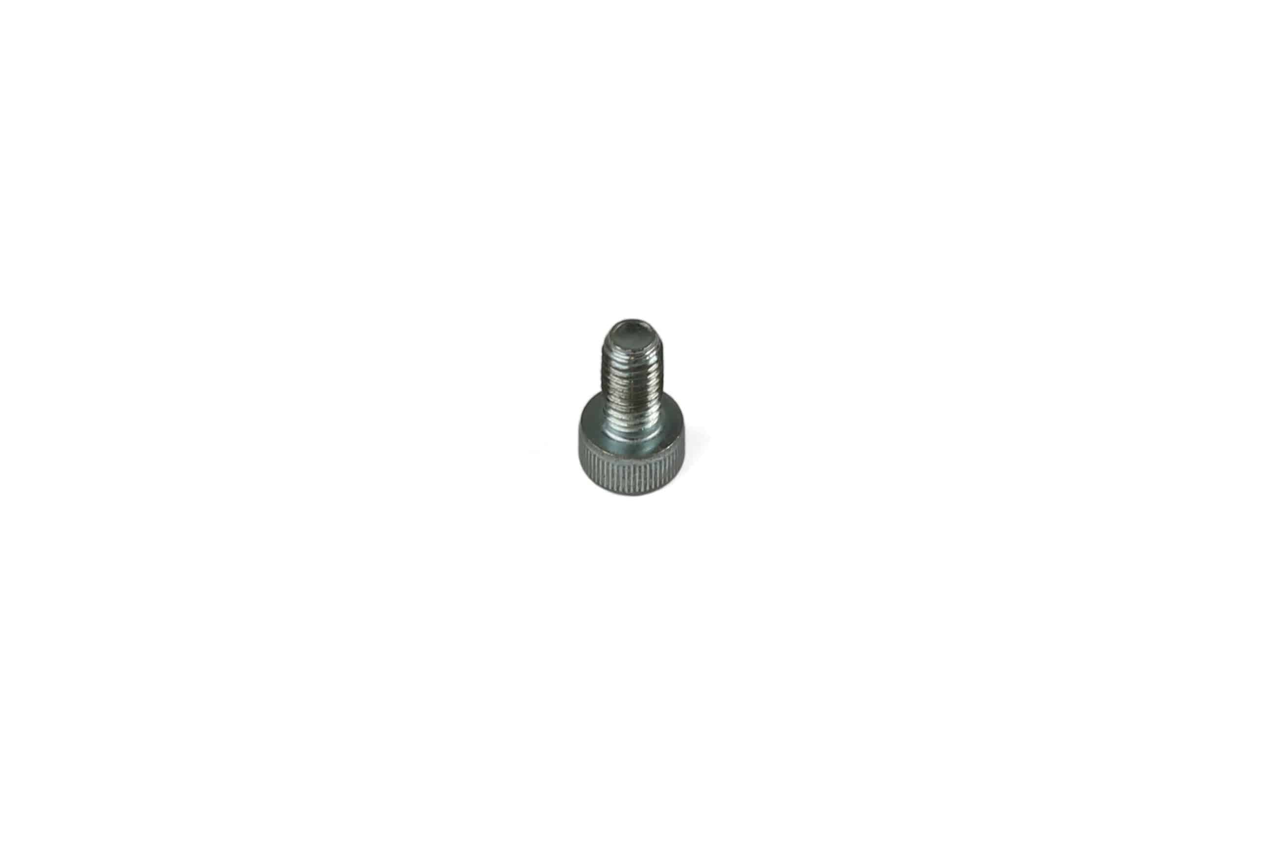 Hope Pro M5 10mm cap screw hub spare for secure wheel maintenance, shown in close-up with threading and metallic finish.