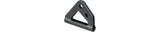 Black Trek Bolt-On Single Cable Housing Guide attached to bike frame, serves as a cable organizer component for bike maintenance.