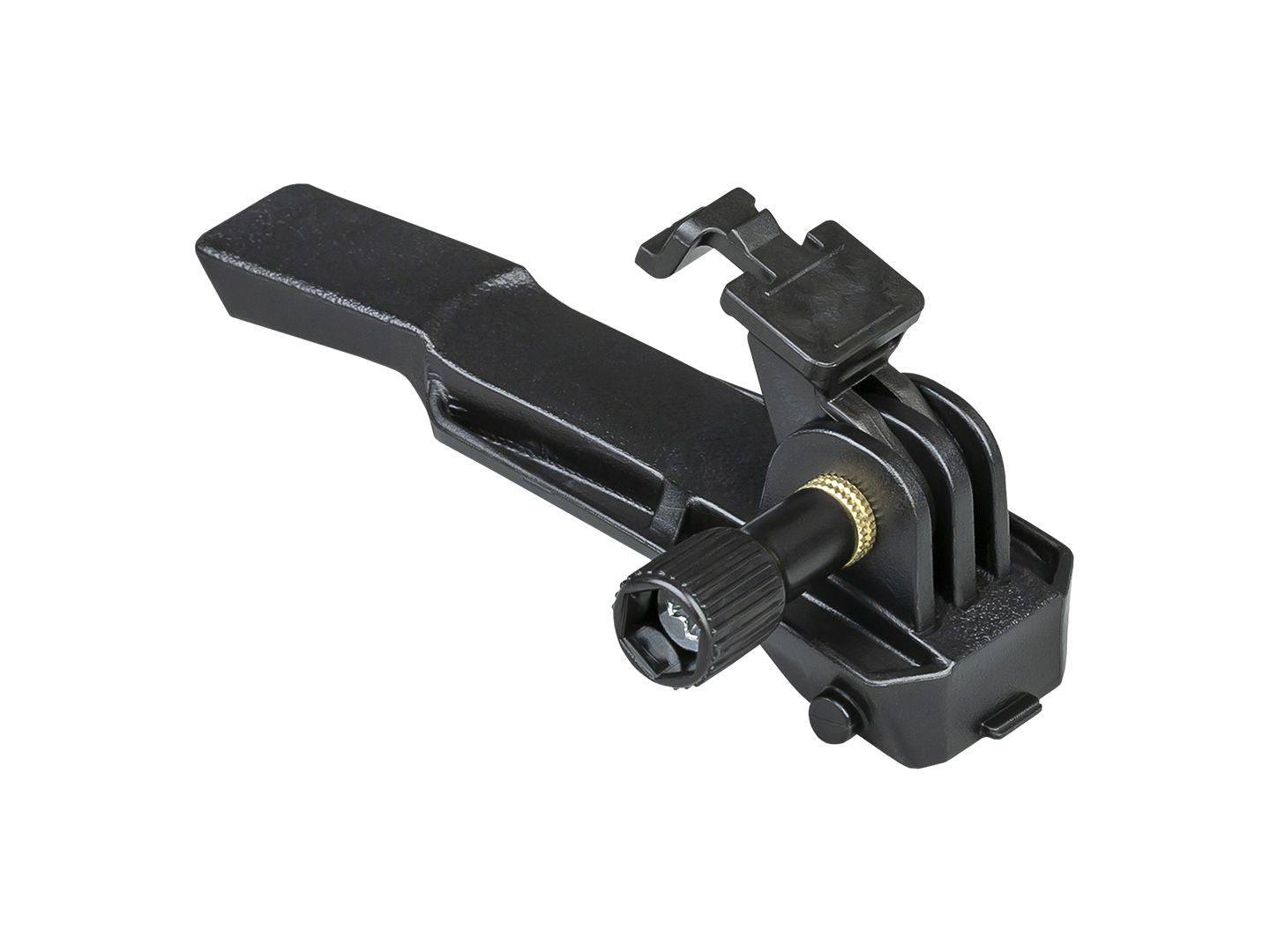 Bontrager Blendr helmet mount attached to Blaze WaveCel bike helmet for light and camera attachment.