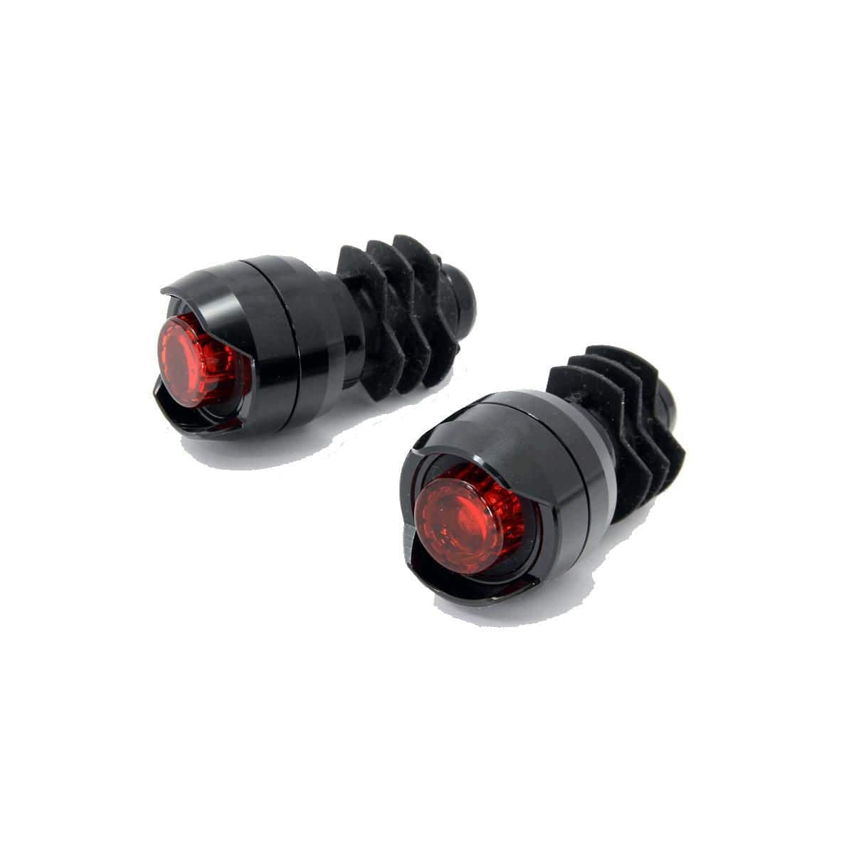 Black CatEye Orb Bar End Rear Bike Light set attached to a road bike handlebar, providing safety and visibility.