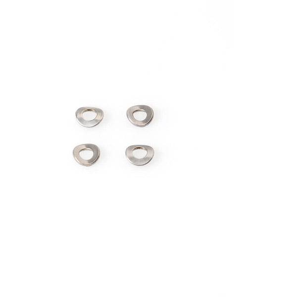 Silver DT Swiss Aluminium Squorx Pro Head Nipples for PHR Rims, set of 100, showing close-up of shiny metal components
