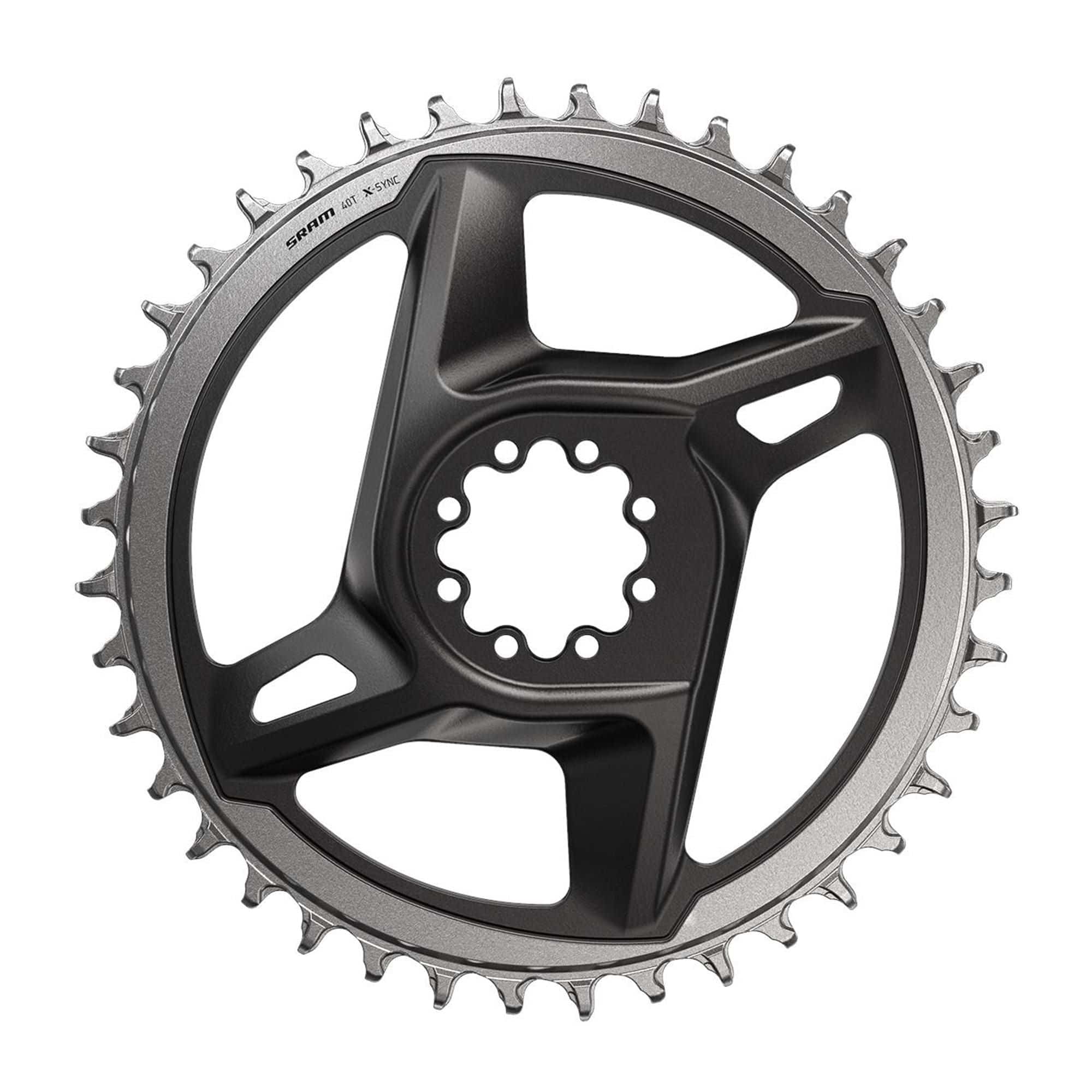 SRAM Apex 40T road chainring with X-Sync steel teeth, 12-speed direct mount, black finish, designed for high-performance cycling.