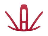 Red Bontrager Rally WaveCel X-Large bike helmet replacement fit pad showing foam and fabric materials inside the helmet.