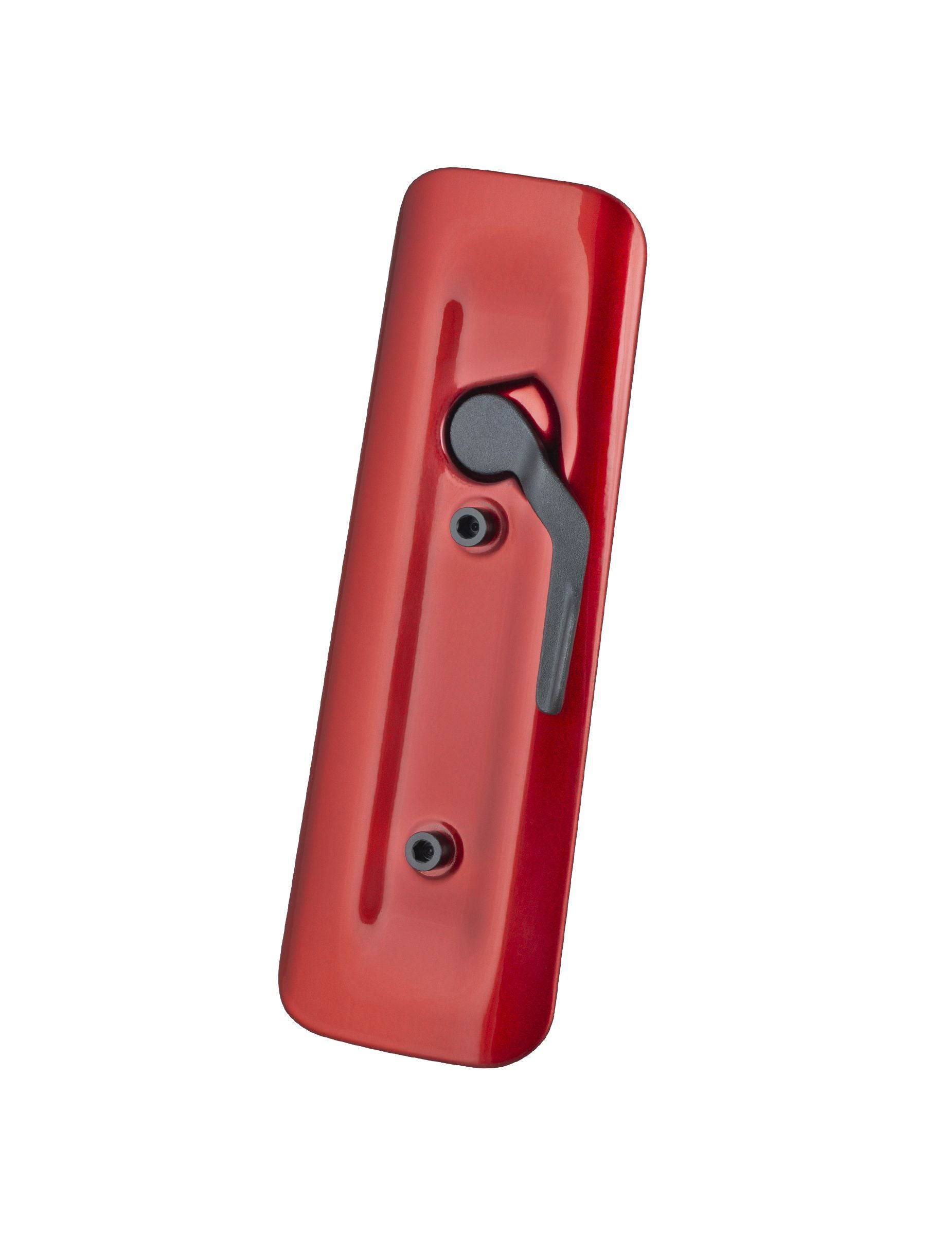Trek 2022 Checkpoint SL6 downtube storage cover in crimson and black, protective shield for bike components.
