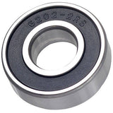 M Part Bicycle Cartridge Bearing 6202 2RS with ABEC-3 tolerance, showing the bearing's metal components and rubber seals for bike maintenance.