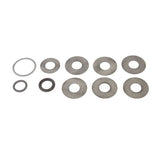 Fox Shock DPX2 2018 digressive rebound valve stack assembly for Fox mountain bike shock components, showing detailed internal parts.