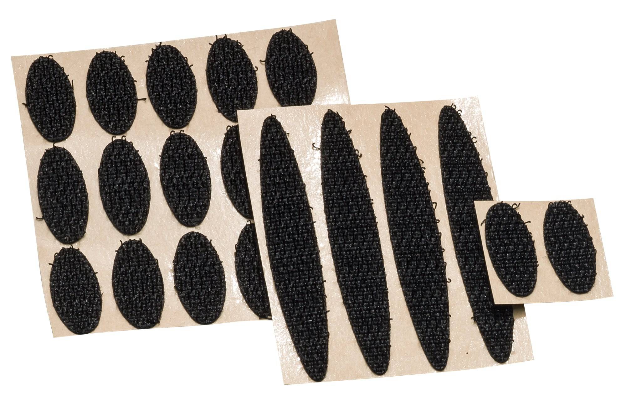 Black Bontrager helmet Velcro dot kit for secure fastening, replacement accessory for Bontrager helmets.