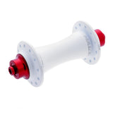Halo RS front hub with 15mm alloy axle, available in 20H or 24H spoke options for racing bike components.