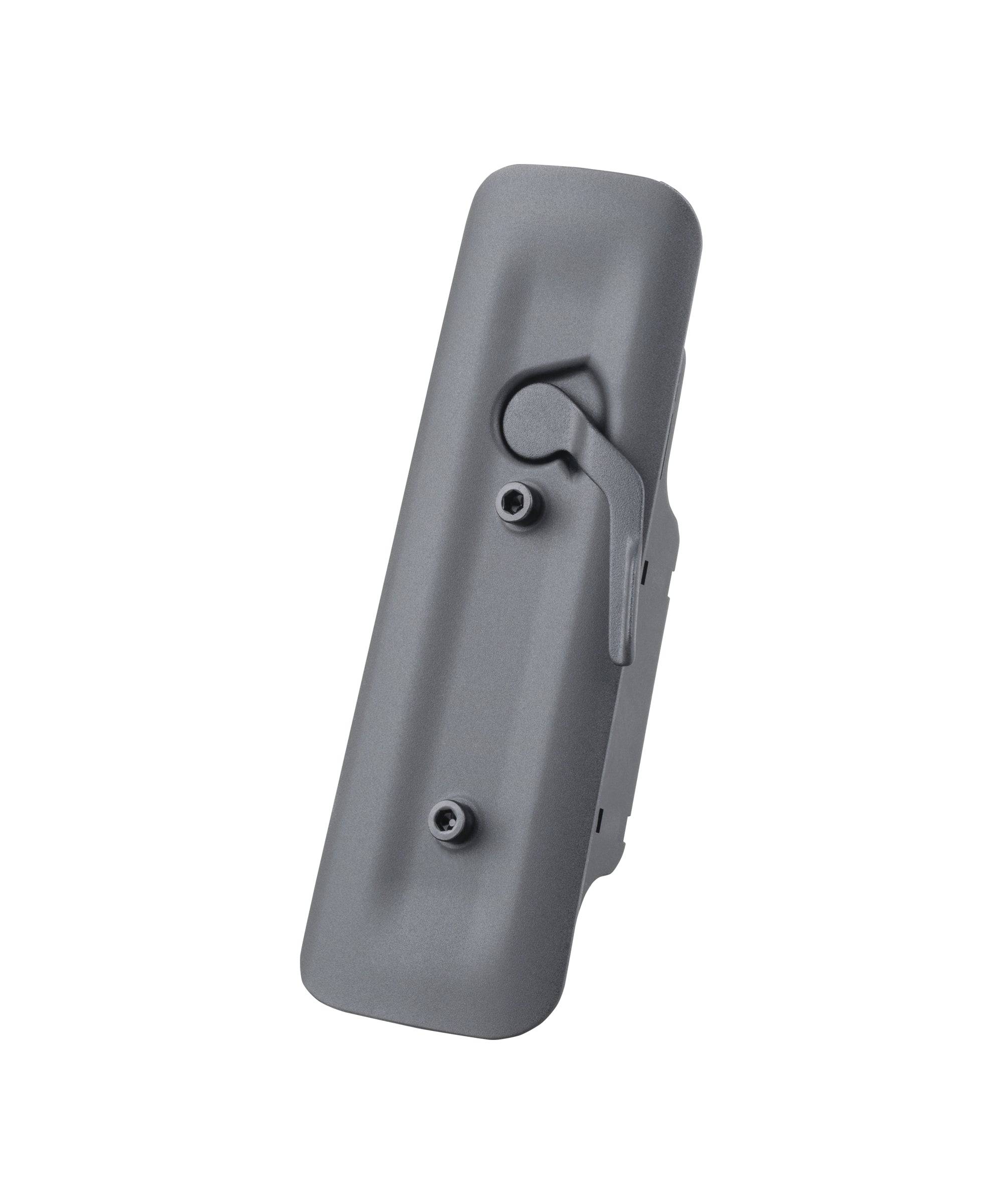 Trek 2022 Top Fuel 29 black storage door assembly and downtube cover component for mountain bike frame.