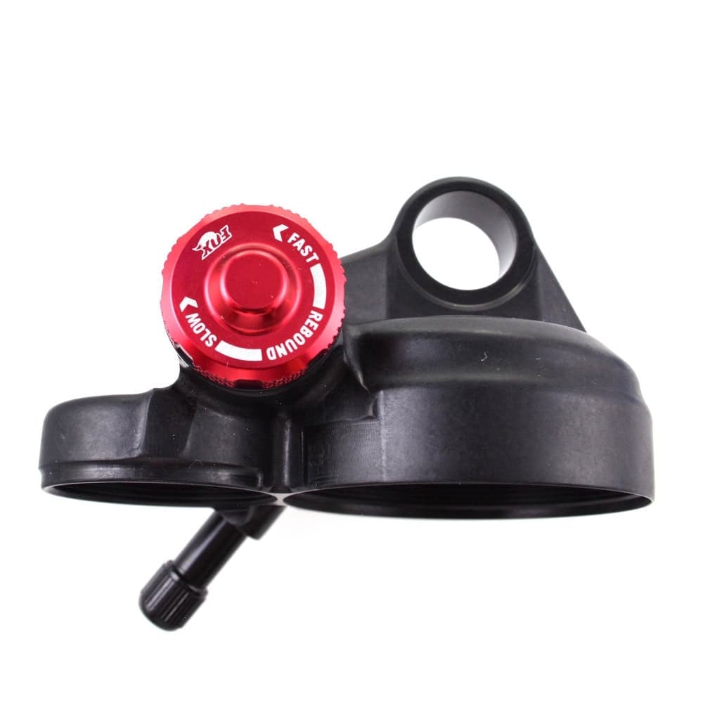 Fox Shock Float DPX2 P-S 3-Pos Eyelet Assembly for rear suspension upgrade, showing the component with mounting details.