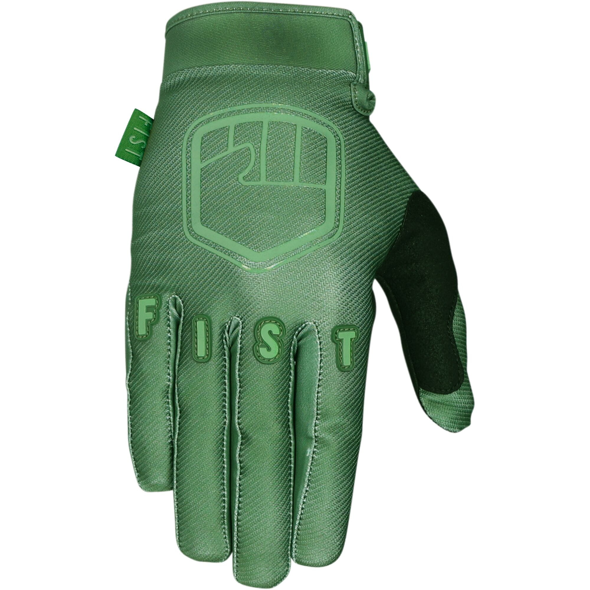 Fist Handwear Stocker gloves for BMX, MTB, scooter, and motocross, black and red riding gloves for adults, durable protective gear.