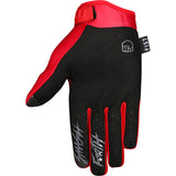 Fist Handwear Stocker Gloves for BMX, MTB, scooter, and motocross riders, showing black and red protective cycling gloves.