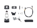 Trek Fetch+2 Range Extender Mounting Kit in black, universal fit for e-bike components, shown mounted on an e-bike frame.