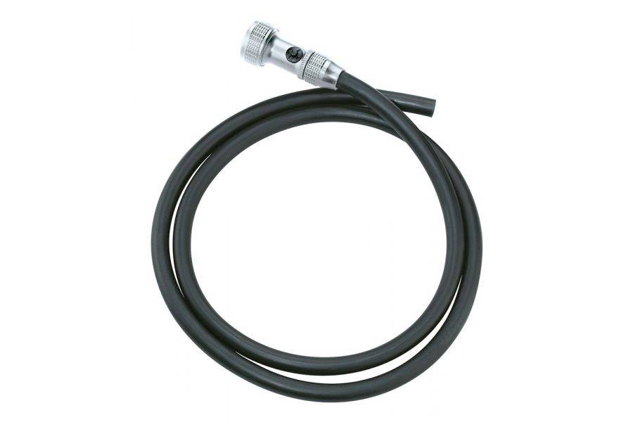 Topeak Chuckhead DX upgrade kit in black with pressure release button and mounting hardware for bike pump accessories