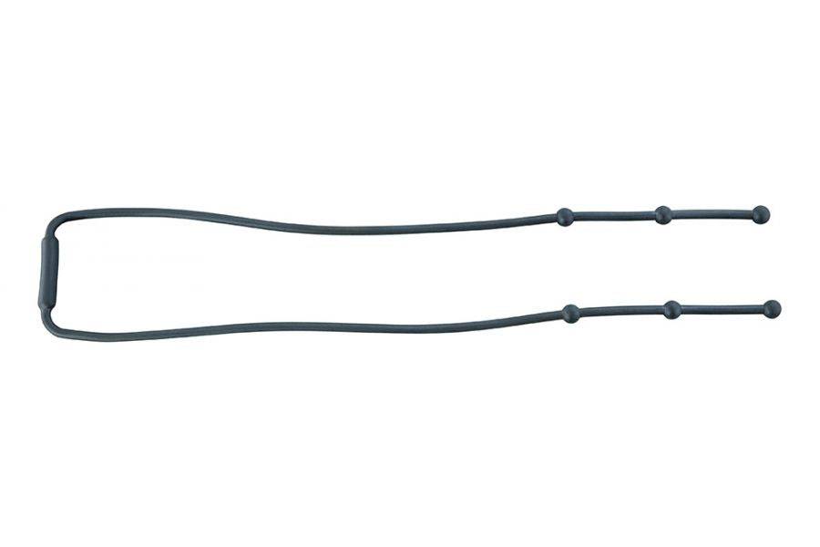 Black Topeak bungee cord for MTX and RX beam racks, secure bike luggage and accessories with this durable cycling accessory.