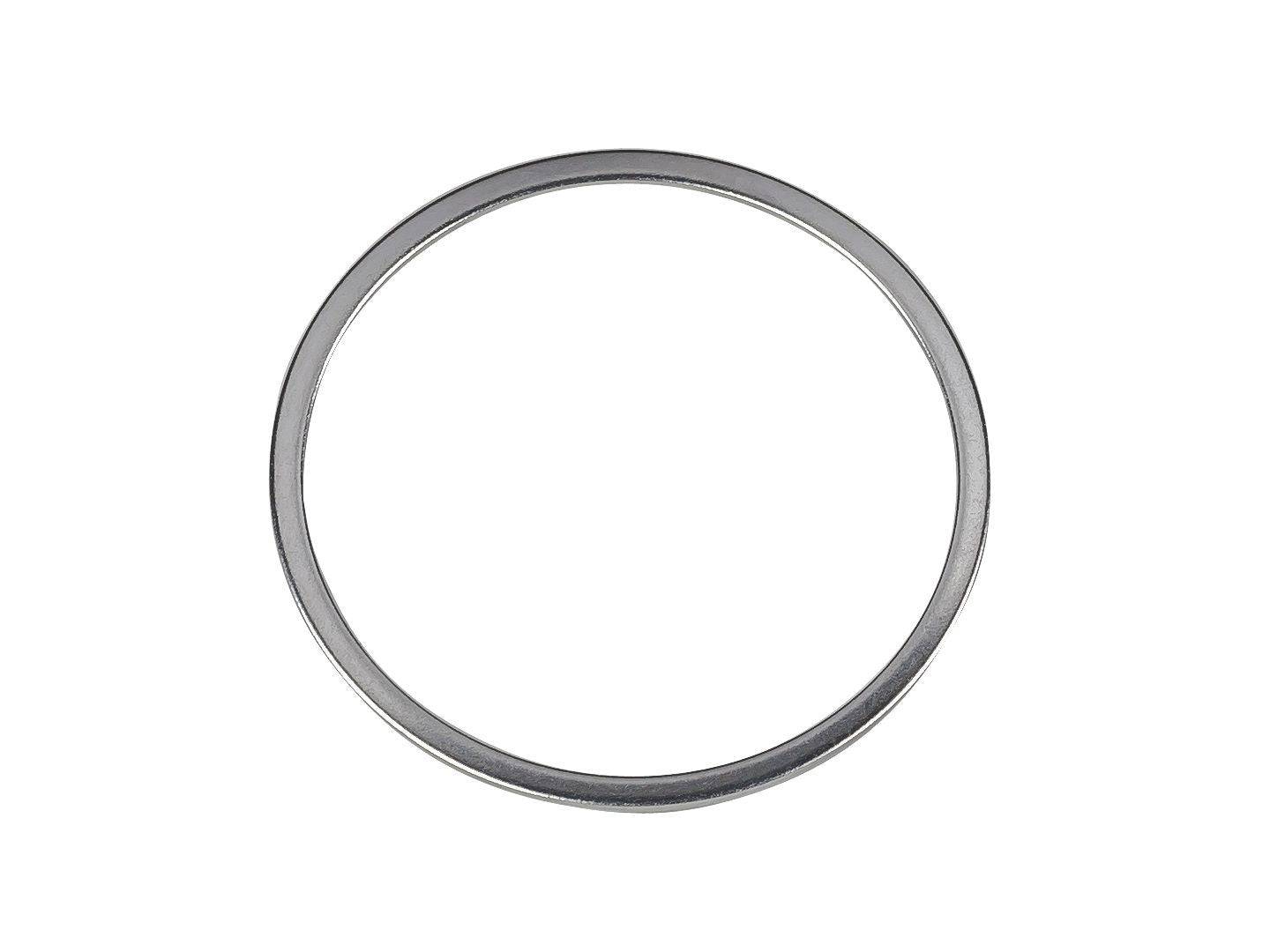 Silver Bontrager Centrelock rotor spacer, 1mm thick, used as a disc brake hub component for precise wheel fitment.