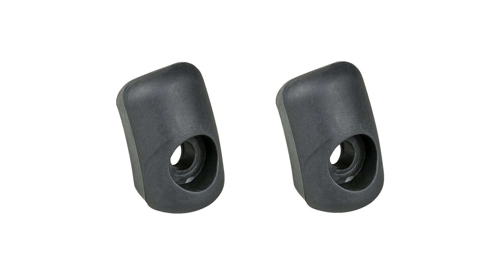 Black Trek 1120 front rack bumper guards, durable bike frame protection accessories for Trek bikes, shown attached to the bike frame