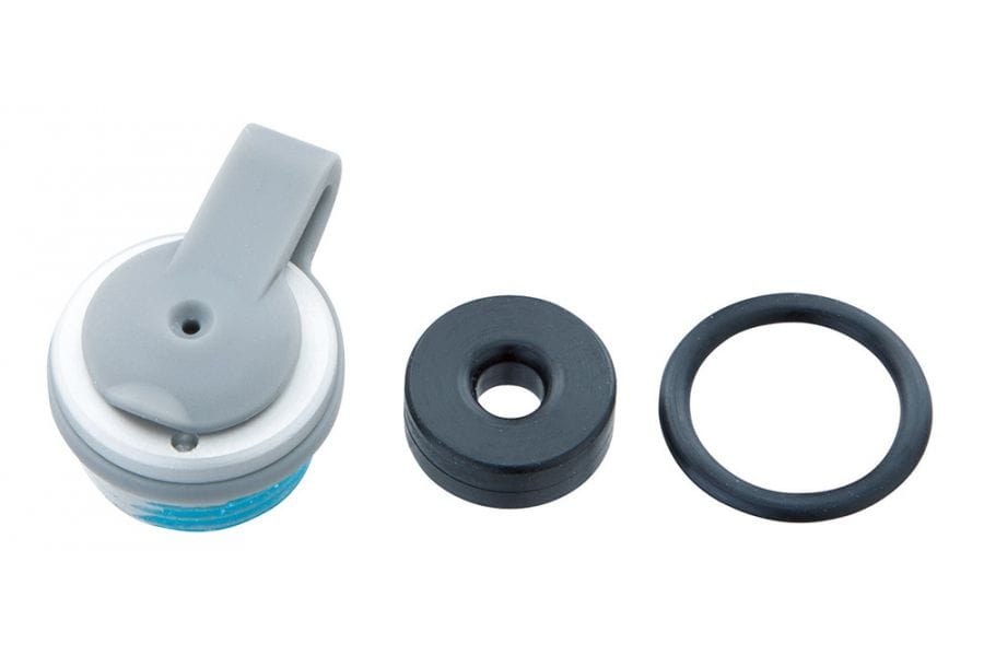 Topeak Micro Rocket AL/CB pump rebuild kit for easy installation, durable replacement, with small accessories and parts visible.