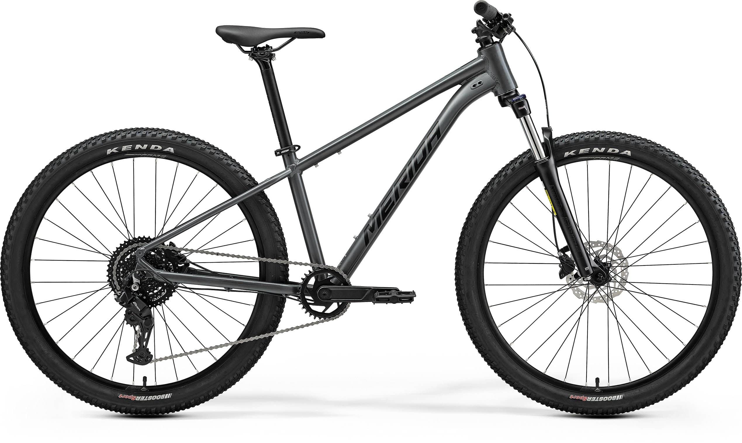 Merida Big Seven 20 MY26 hardtail mountain bike with modern geometry and durable frame, shown in a riding position with off-road setting.