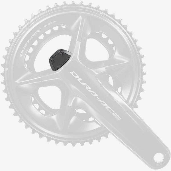 Shimano FC-R9200-P top cover replacement part for crankset components, showing the sleek metal finish and detailed design.