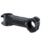 Ritchey WCS C220 bike stem with 220° wrap-around clamp for 31.8mm handlebars, showcasing its sleek black design and sturdy construction.