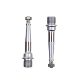 HT Components bike replacement axles, durable spare parts for bike components, shown in the image with metallic finish and precise design.