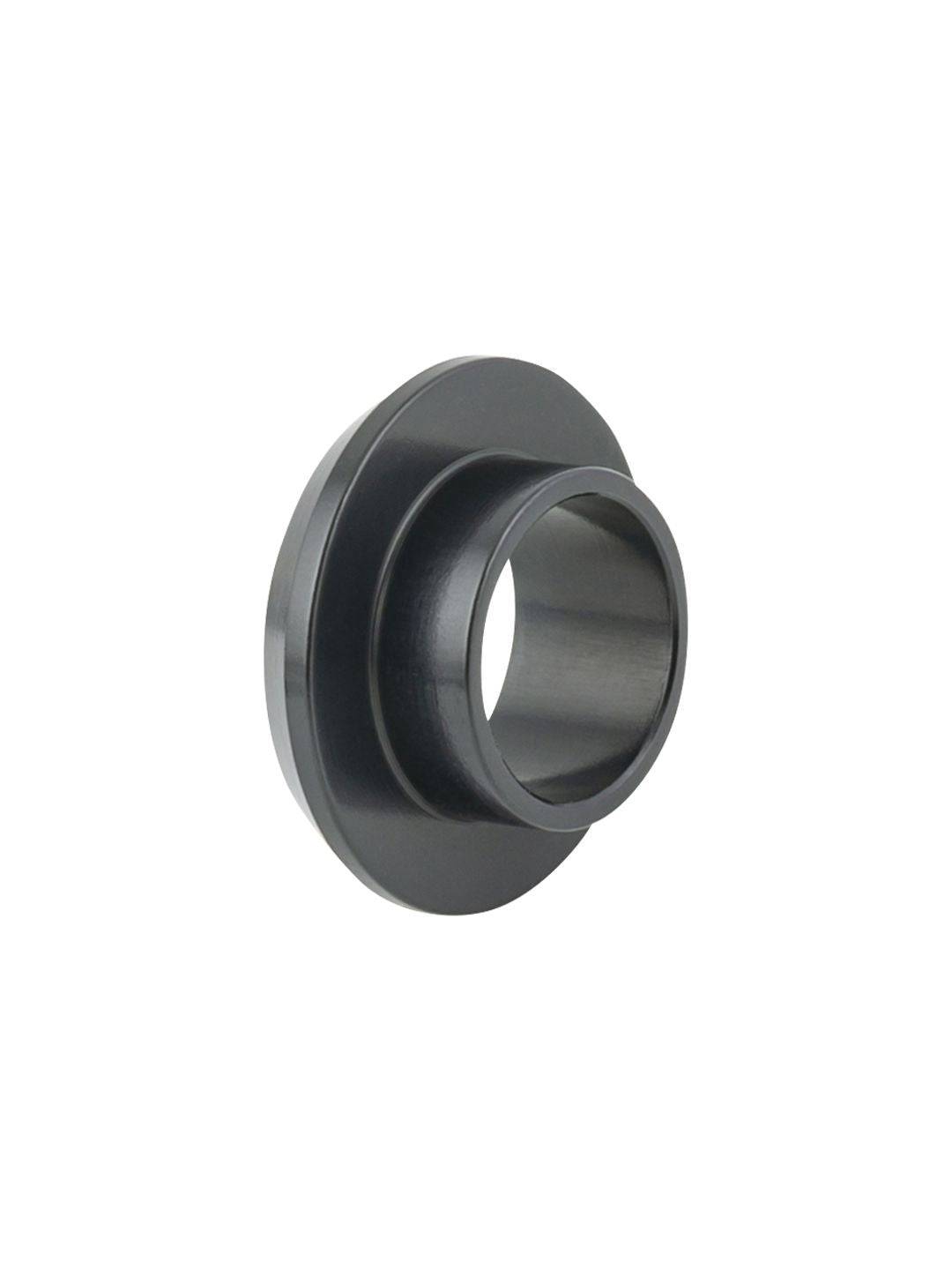 Black Trek Top Fuel 29 Trunnion Mount Shock Hat Spacer, 3mm x 10mm, shown installed on mountain bike suspension component