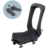 Urban Iki Junior bike seat with carrier mount in Bincho Black, foldable child bike seat, designed for safe, comfortable rides.