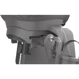 Urban Iki Rear Bike Seat TA-KE Easy Fix mounted on a bike with pannier rack, designed for child safety on (E)-bikes.