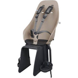 Urban Iki rear child bike seat for e-bikes with pannier rack mount, easy fix child seat accessory for safe bike riding.