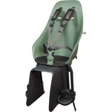 Urban Iki Rear Bike Seat TA-KE Easy Fix mounted on an e-bike with pannier rack, designed for child safety and comfort.