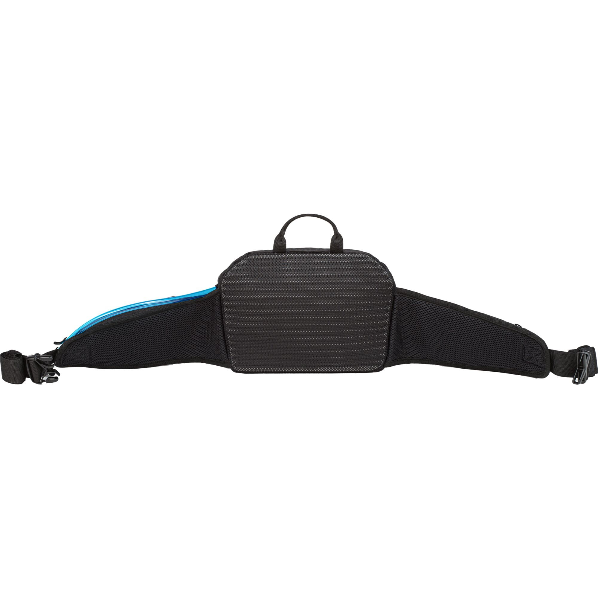 OGIO Ripper 1.5L hydration pack in black with insulated cooler fabric and multiple pockets, designed for active hydration and storage.