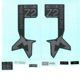 Marzocchi Fork Bomber Z2 E-Tuned Std/Cleardecal Kit: Logo Neutral Matte Blk 2024 Spares & Accesories | Swinnerton Cycles