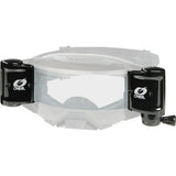Oneal B-33 Roll Off Goggle Canister set with pull cord for easy lens changes, shown with goggles and canister components.