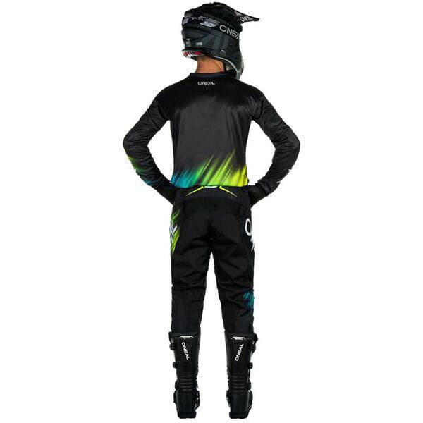 Oneal ELEMENT Voltage V24 Motorsports Pants showing adjustable fit, reinforced protection, and durable riding clothing design.