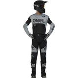 Youth Oneal ELEMENT Racewear Jersey V.23 with elbow protection, breathable MTB clothing featuring vibrant colors and lightweight fabric.